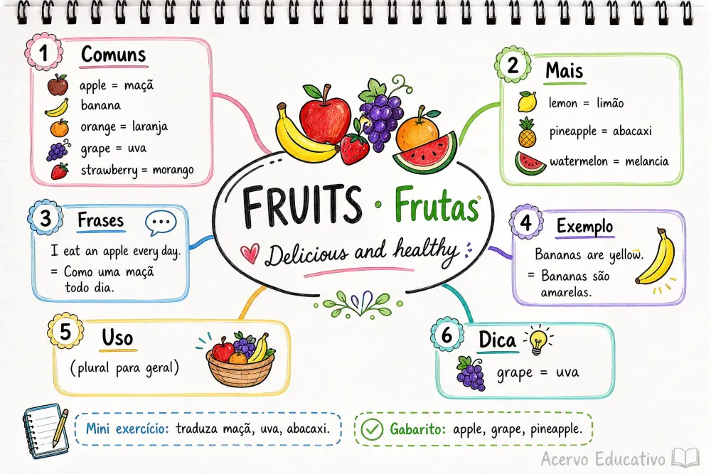 Mapa mental - Frutas (A1)