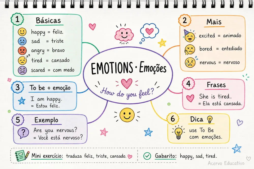 Mapa mental - Emoções (A1)